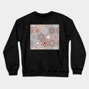 Hexagonal Oriental and ethnic motifs in patterns. Crewneck Sweatshirt